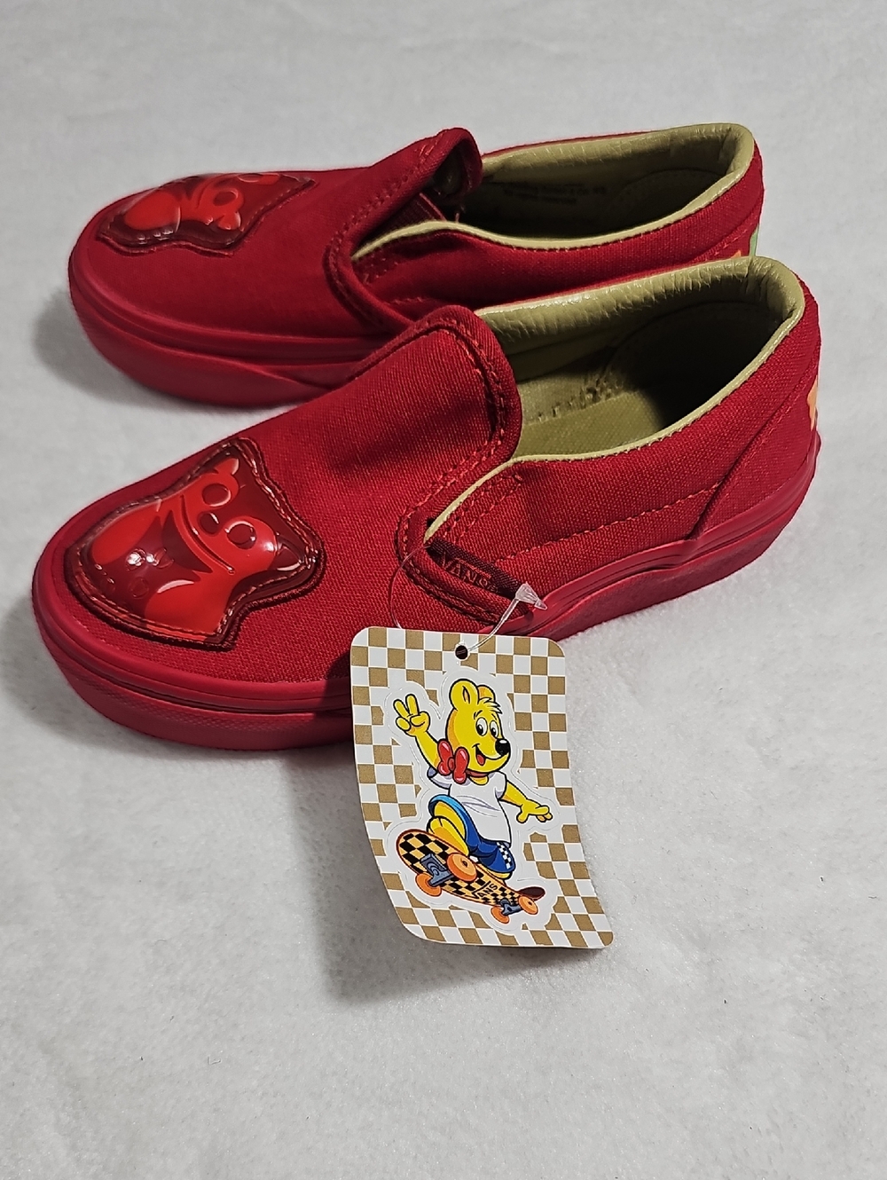 Vans Haribo Slip-On Kids‎ 10.5 Red New Gummy Bear Sneakers